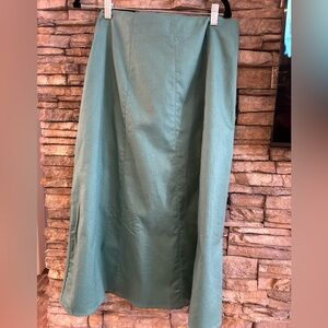 Banana Republic Skirt NWT Women's 8 Deep Sea Linen Blend A Line